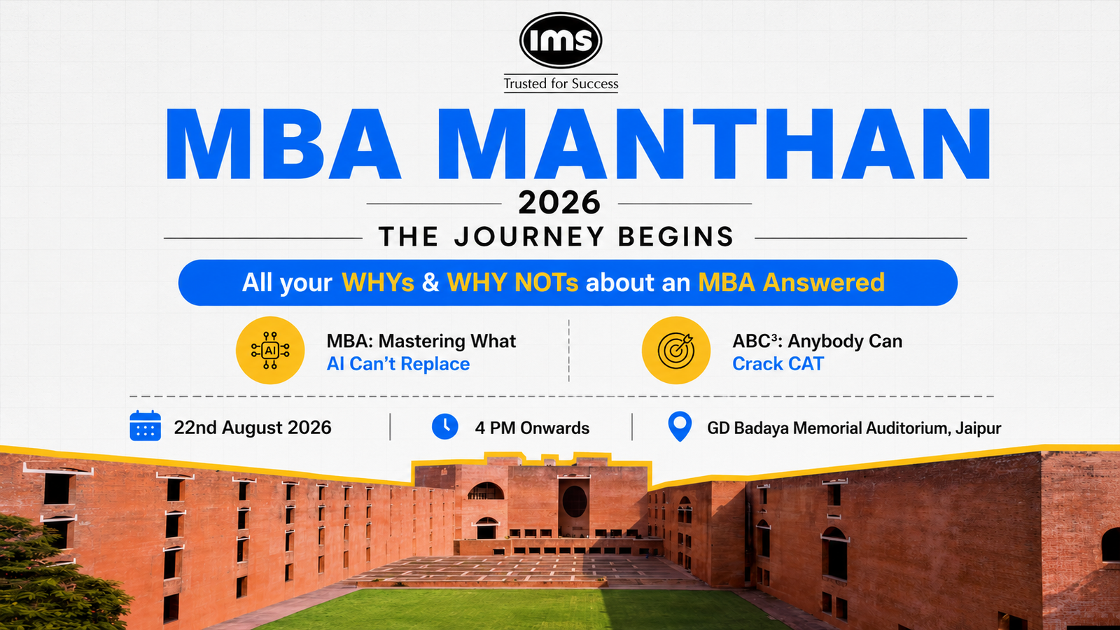 MBA Manthan 2026 event poster