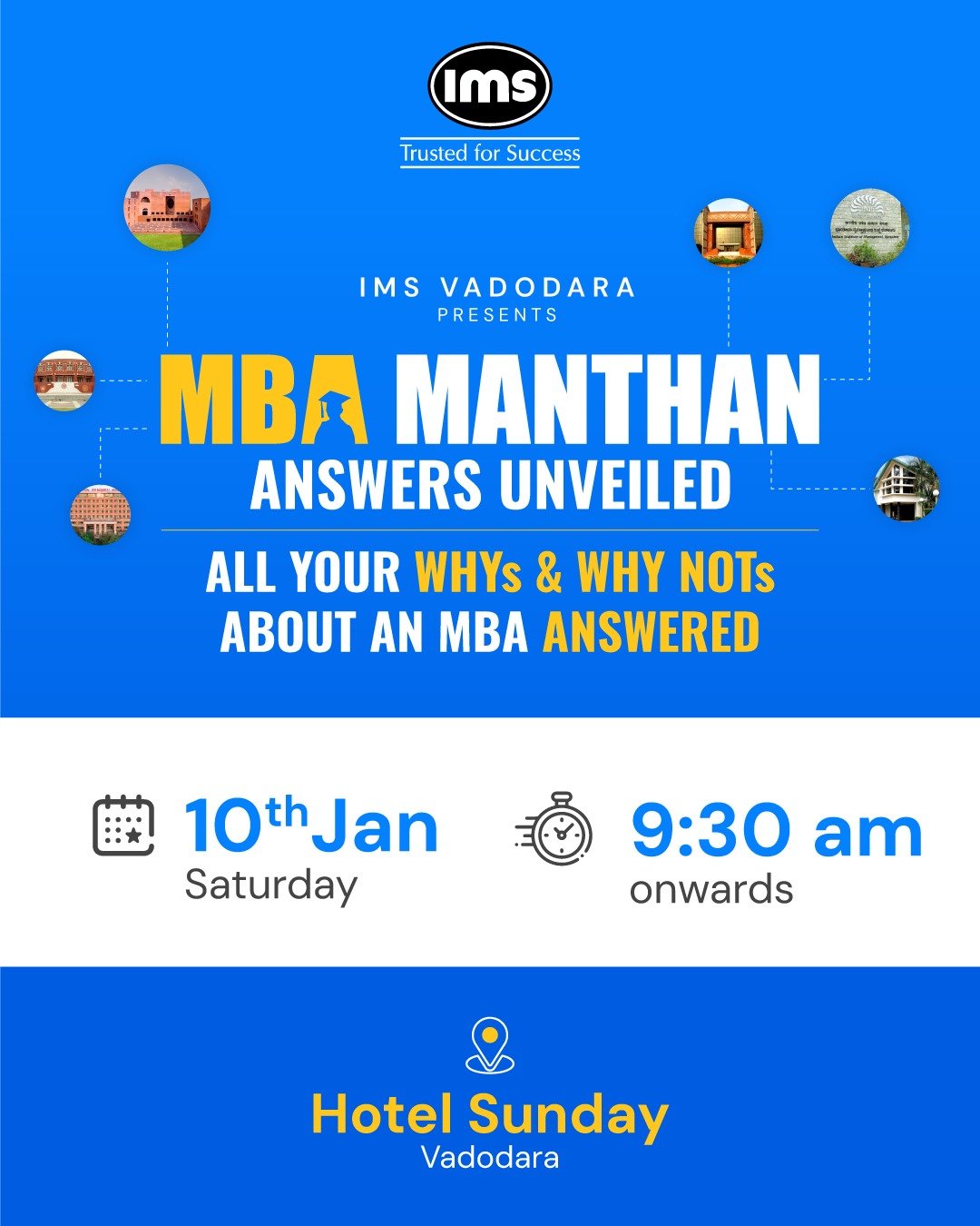 MBA Manthan, IMS Vadodara, Jan 2026